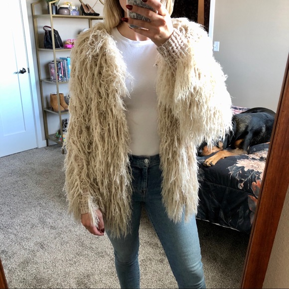 Free People Cream shaggy Sweater - Picture 7 of 7